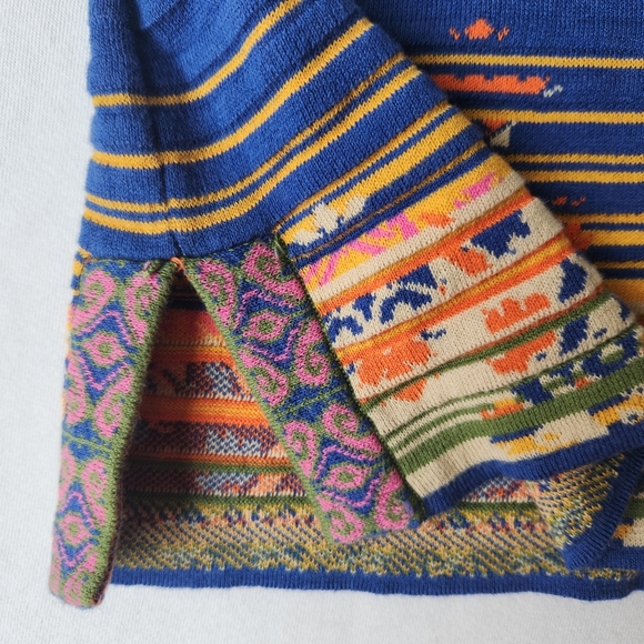 Soft Surroundings Kualoa Tunic Sweater Short Sleeves Printed Colorful Pretty XS - Picture 8 of 16